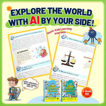 Kids' Science Comic Books – Fun Physics & Chemistry Learning Set (Ages 7+)