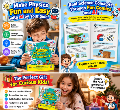 Kids' Science Comic Books – Fun Physics & Chemistry Learning Set (Ages 7+)
