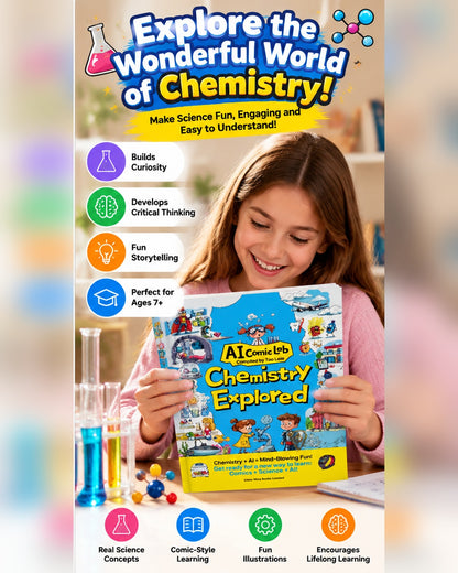 Kids' Science Comic Books – Fun Physics & Chemistry Learning Set (Ages 7+)