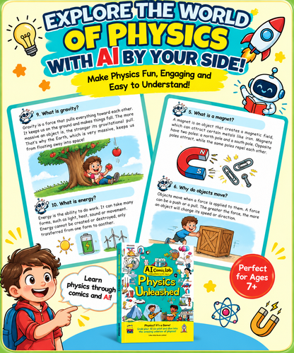 Kids' Science Comic Books – Fun Physics & Chemistry Learning Set (Ages 7+)